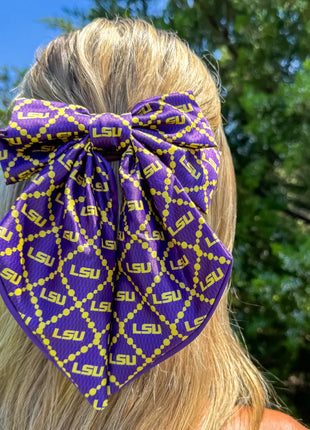 LSU Tigers Fields Cape Cod Hair Bow