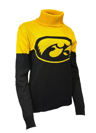 Iowa Hawkeyes Cowl Neck Logo Sweater