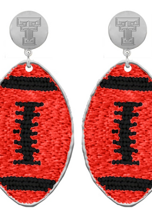 Texas Tech Red Raiders Hand Beaded Touchback Earrings