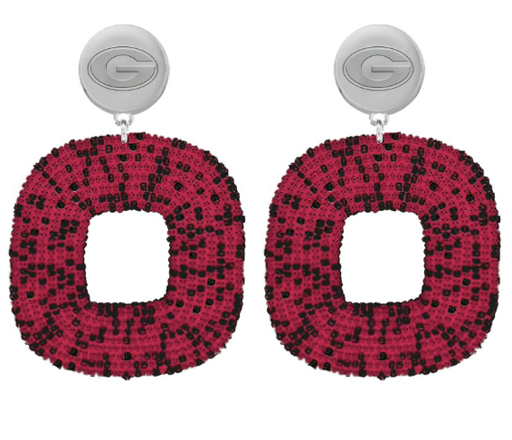 Georgia Tigris Hand Beaded Earrings