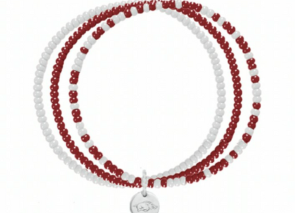 Arkansas Razorbacks Loire Hand Beaded Bracelet