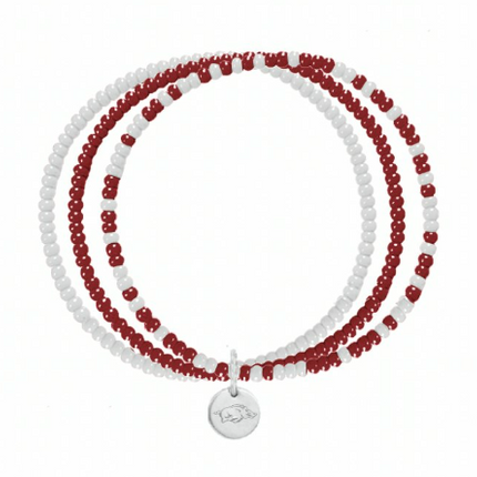 Arkansas Razorbacks Loire Hand Beaded Bracelet