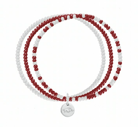 Arkansas Razorbacks Loire Hand Beaded Bracelet