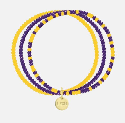 LSU Loire Hand Beaded Bracelet