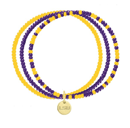 LSU Loire Hand Beaded Bracelet