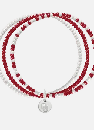Oklahoma Sooners Loire Hand Beaded Bracelet