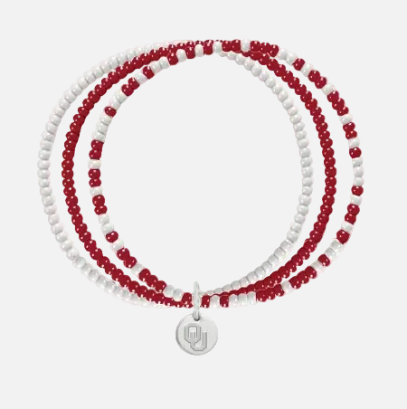 Oklahoma Sooners Loire Hand Beaded Bracelet