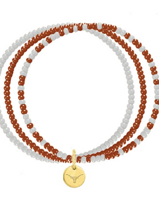 Texas Longhorns Loire Hand Beaded Bracelet