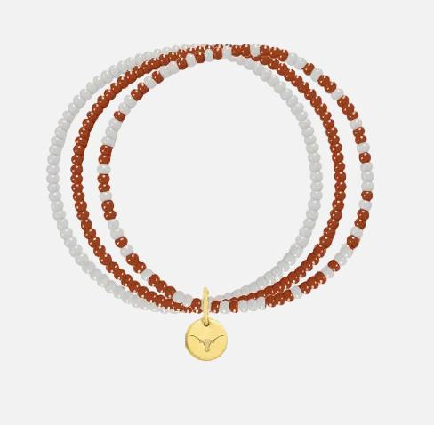 Texas Longhorns Loire Hand Beaded Bracelet