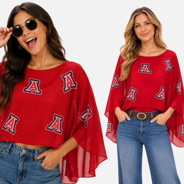 Arizona Wildcats Peyton Logo Scarf Poncho