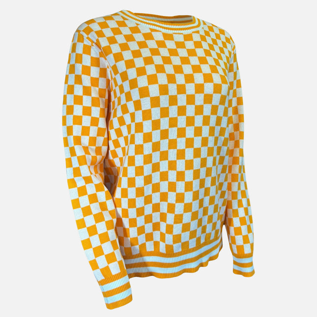 Tennessee Orange & White Checkered Sweater