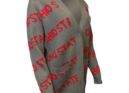Ohio State Buckeyes Jacquard Sweater Cardigan