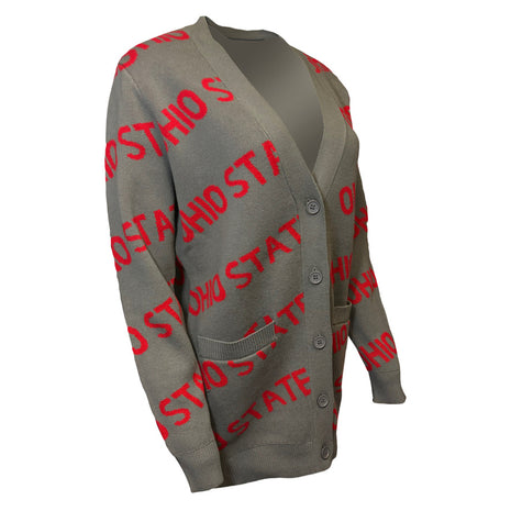 Ohio State Buckeyes Jacquard Sweater Cardigan