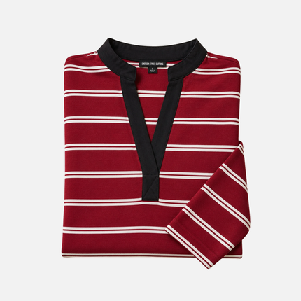 Crimson White & Black Seychelles Tunic