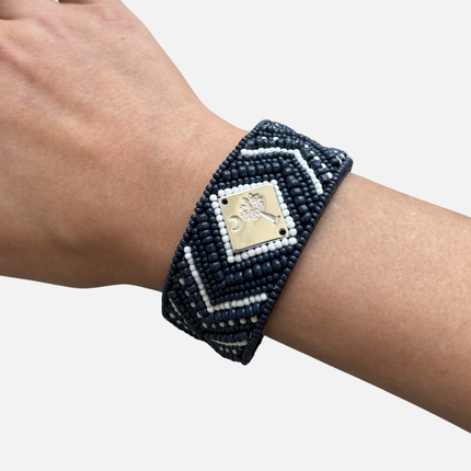 Palmetto Moon Goldie Hand Beaded Bracelet