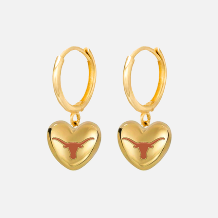 Texas Longhorns Hibiscus Earrings