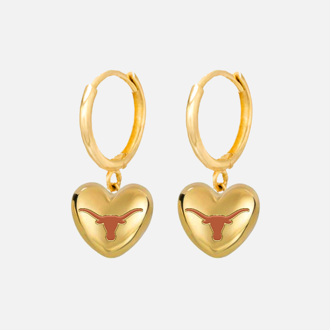 Texas Longhorns Hibiscus Earrings