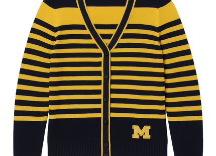 Michigan Wolverines Striped Cardigan