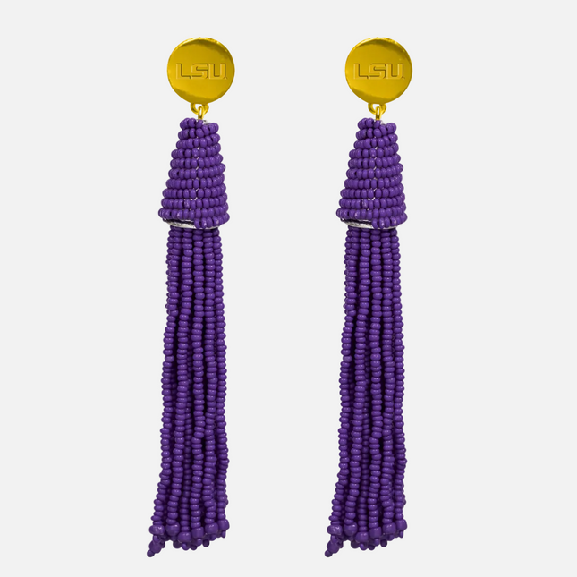 LSU Tigers Leila Hand Beaded Earrings