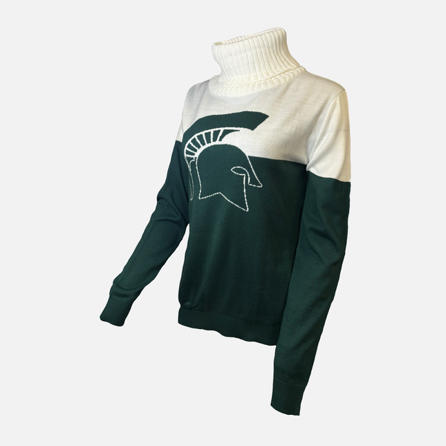 Michigan State Spartans Cowl Neck Logo Sweater