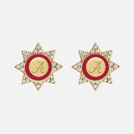 Alabama Crimson Tide Gladiolas Earrings