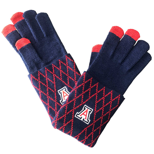 Arizona Wildcats Knit Gloves with Tech Fingertips