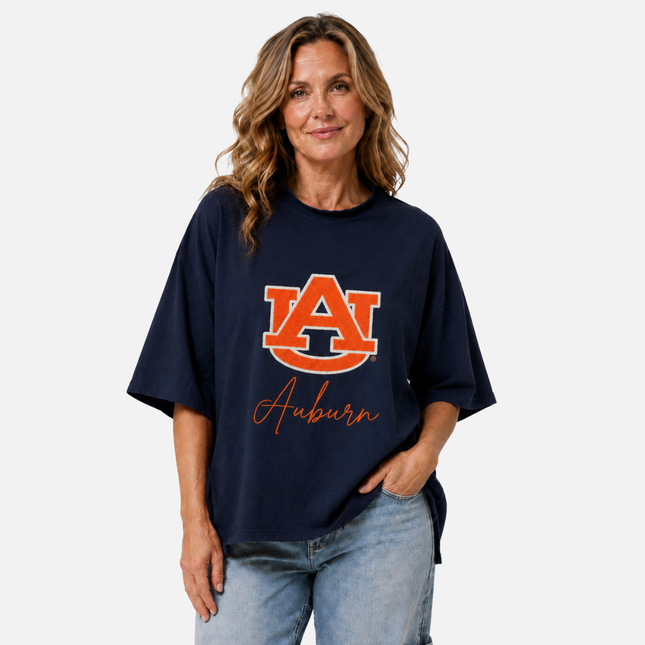 Auburn Tigers Ash Lightweight Fleece Top