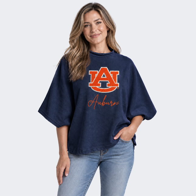 Auburn Tigers Ash Lightweight Fleece Top