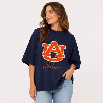 Auburn Tigers Ash Lightweight Fleece Top