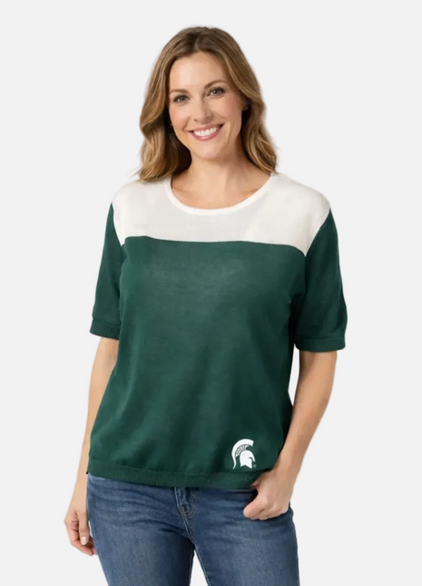 Michigan State Spartans Short Sleeve Sweater