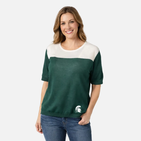 Michigan State Spartans Short Sleeve Sweater