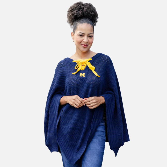 Michigan Wolverines Kendall Knit Poncho