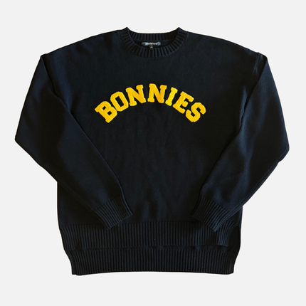 St. Bonaventure Bonnies "BONNIES" Black Darby Sweater - Only 1 Left!