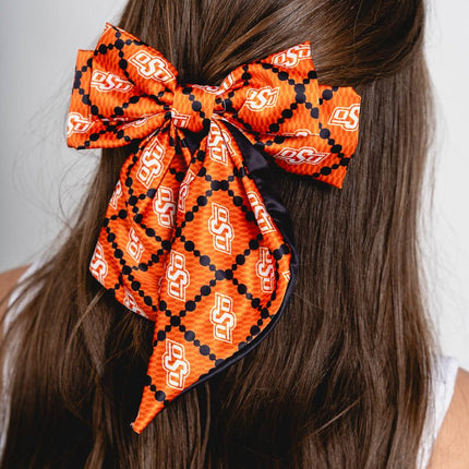 Oklahoma State Cowboys Fields Cape Cod Hair Bow