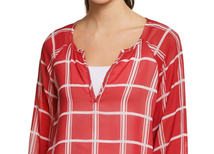 Arkansas Razorbacks Plaid Sheer Top