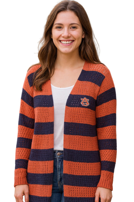 Auburn Tigers Open Knit Cardigan