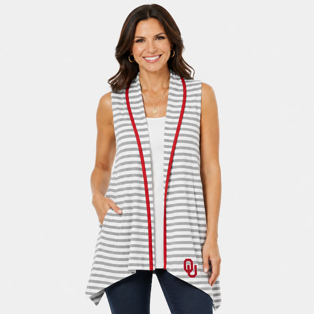 Oklahoma Sooners Striped Cotton Vest