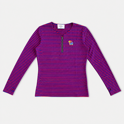 Kansas Jayhawks Long Sleeve Striped Top