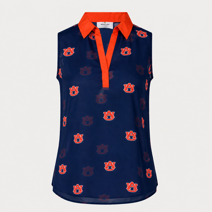 Auburn Tigers Sleeveless Sheer Polo