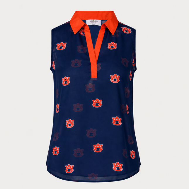Auburn Tigers Sleeveless Sheer Polo