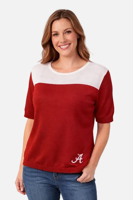 Alabama Crimson Tide Short Sleeve Sweater