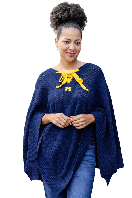 Michigan Wolverines Kendall Knit Poncho