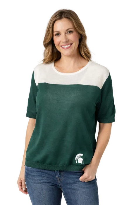 Michigan State Spartans Short Sleeve Sweater