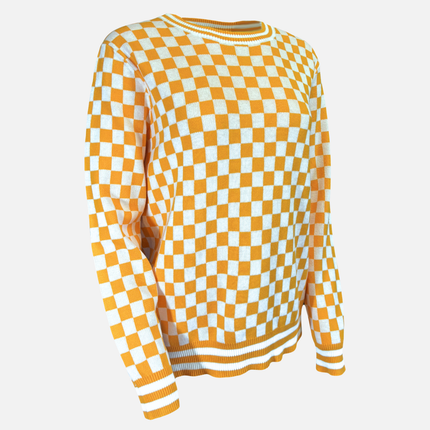 Tennessee Orange & White Checkered Sweater