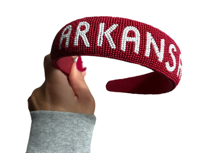 Arkansas Razorbacks Minerva Beaded Headband