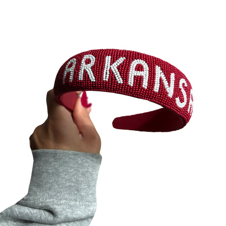Arkansas Razorbacks Minerva Beaded Headband