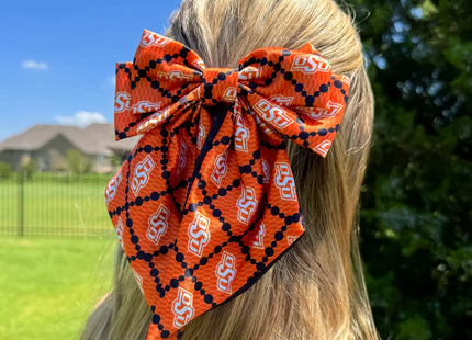 Oklahoma State Cowboys Fields Cape Cod Hair Bow