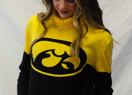 Iowa Hawkeyes Cowl Neck Logo Sweater