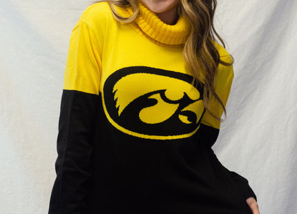 Iowa Hawkeyes Cowl Neck Logo Sweater