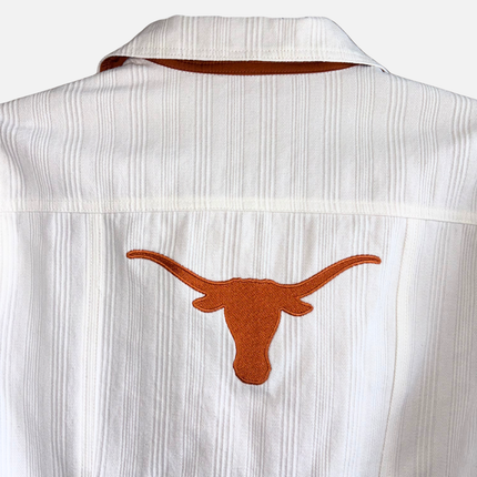 Texas Longhorns Embroidered Denim Jacket - Ivory
